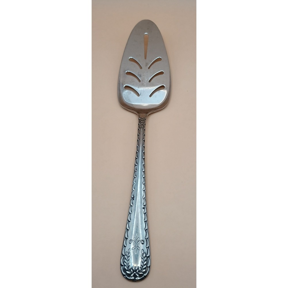 Supreme Cutlery Stainless Japan Slotted Pie Cake Server Ornate Handle Vintage